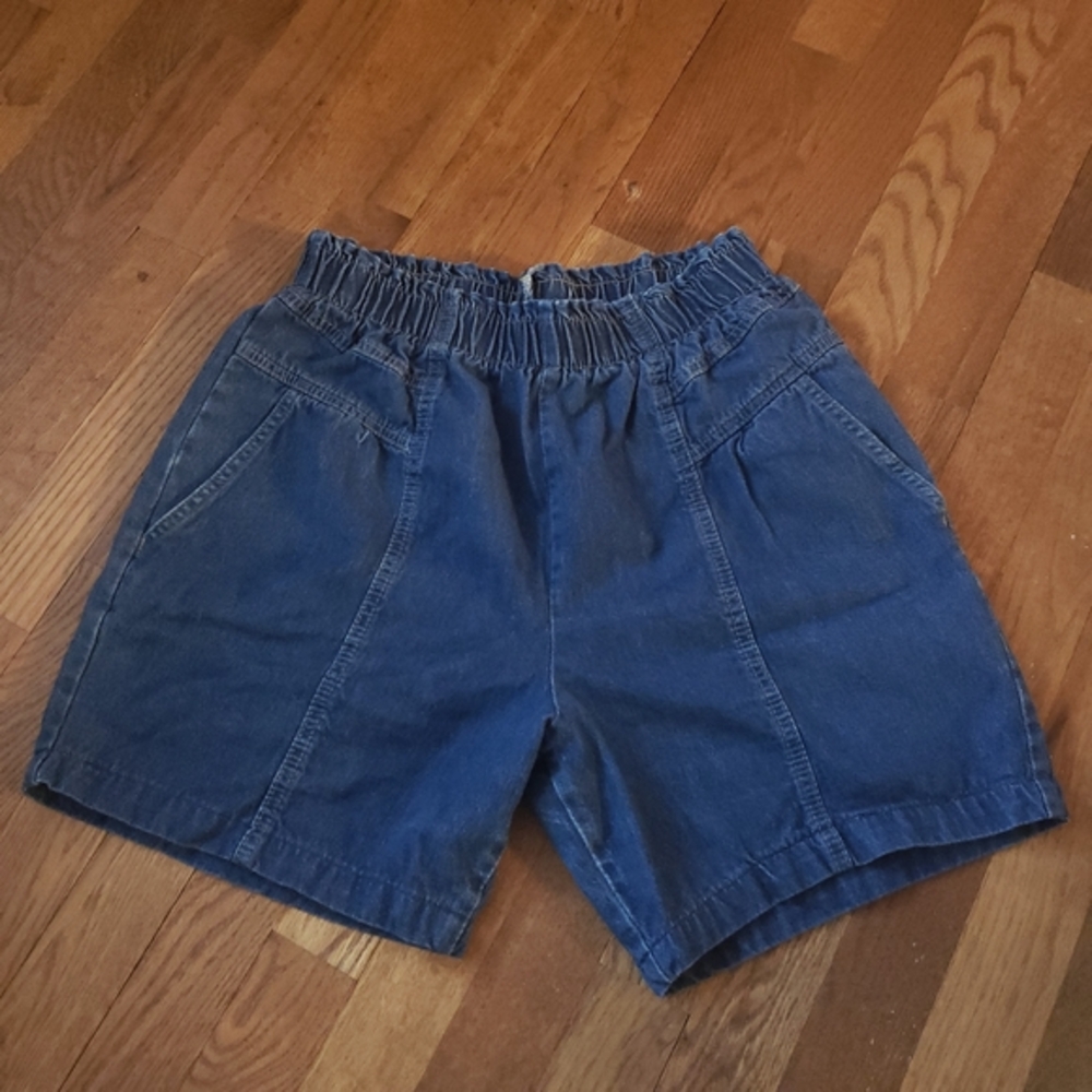 Vintage jean elastic waist Jean‎ shorts 14p